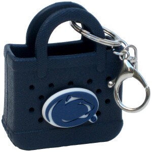 keychain mini beach bag with Penn State Athletic Logo charm